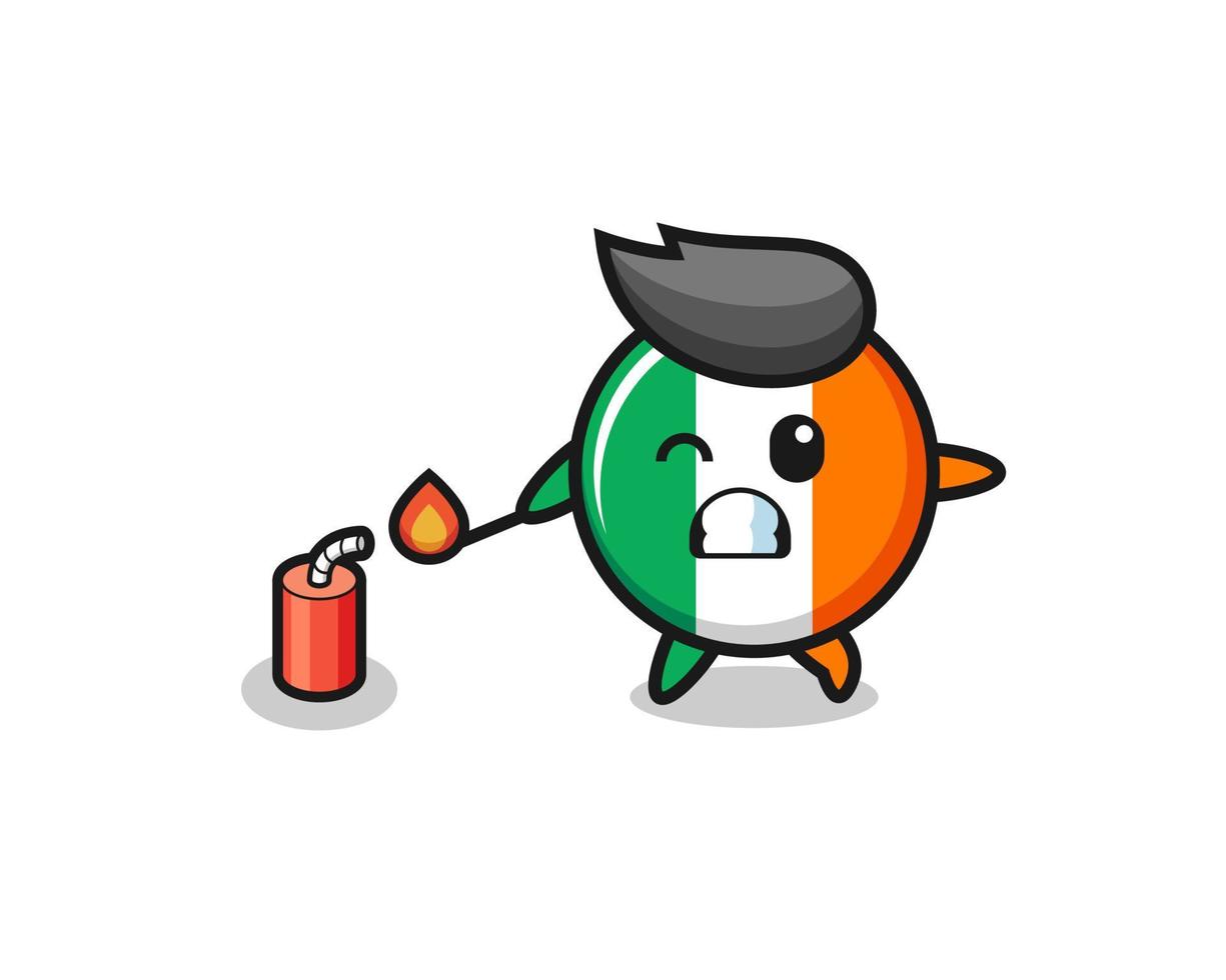 ierland vlag mascotte illustratie spelen voetzoeker vector