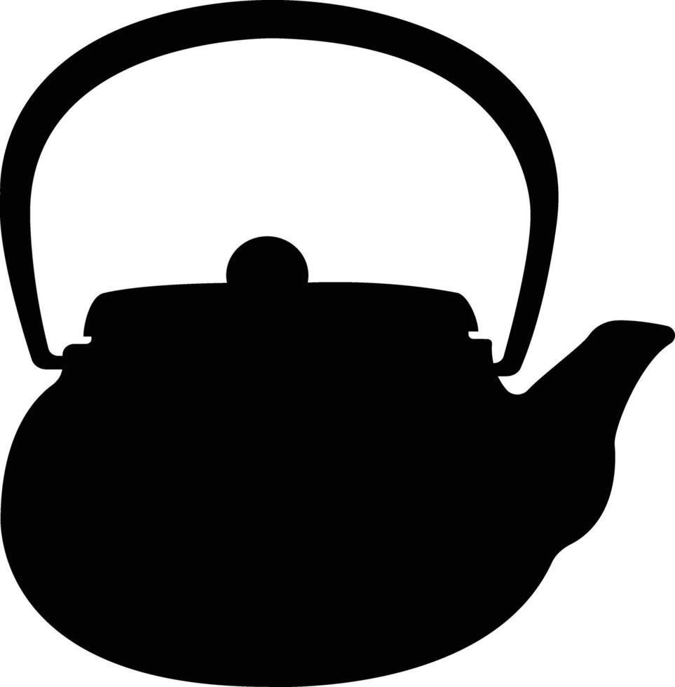 thee pot icoon in vlak stijl. geïsoleerd Aan thee waterkoker of theepot teken en symbool. theepotten, drinken koffie pot. abstract ontwerp logotype kunst vector voor apps website