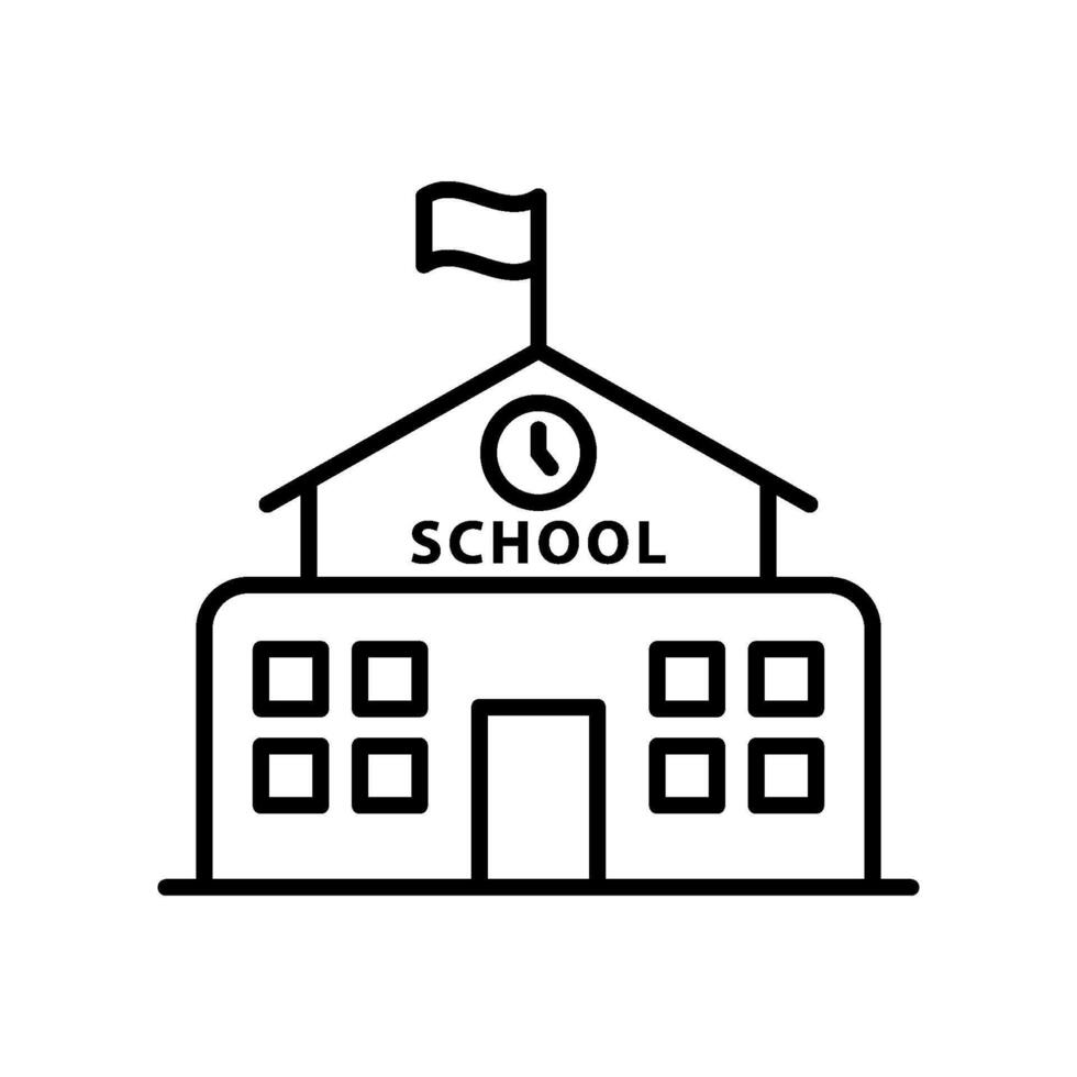 school- gebouw icoon vector ontwerp Sjablonen gemakkelijk en modern