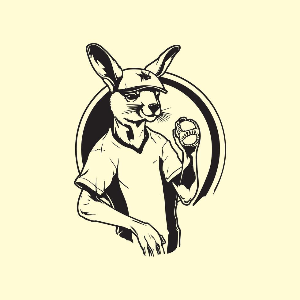 kangoeroe illustratie, illustratie van een kangoeroe vector