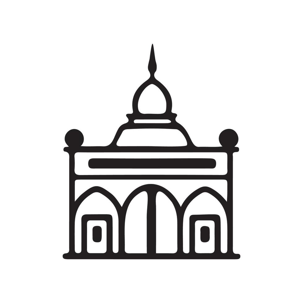 moskee icoon vector afbeeldingen