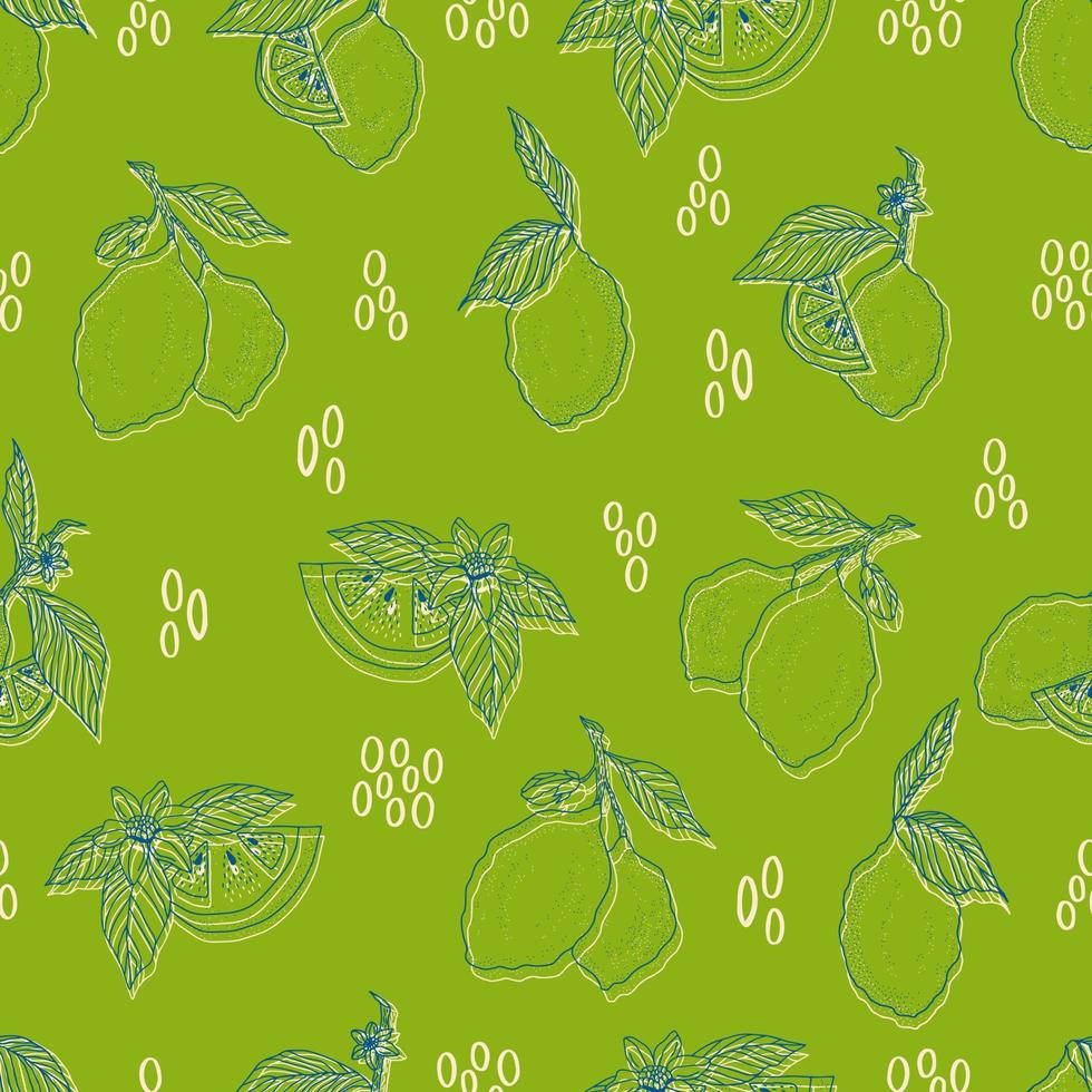 vector naadloze patroon citroenen en gesneden citroenen op een roze achtergrond. zomer citroen patroon voor achtergrond, stof, papier, textiel, uitnodigingen, webpagina's.