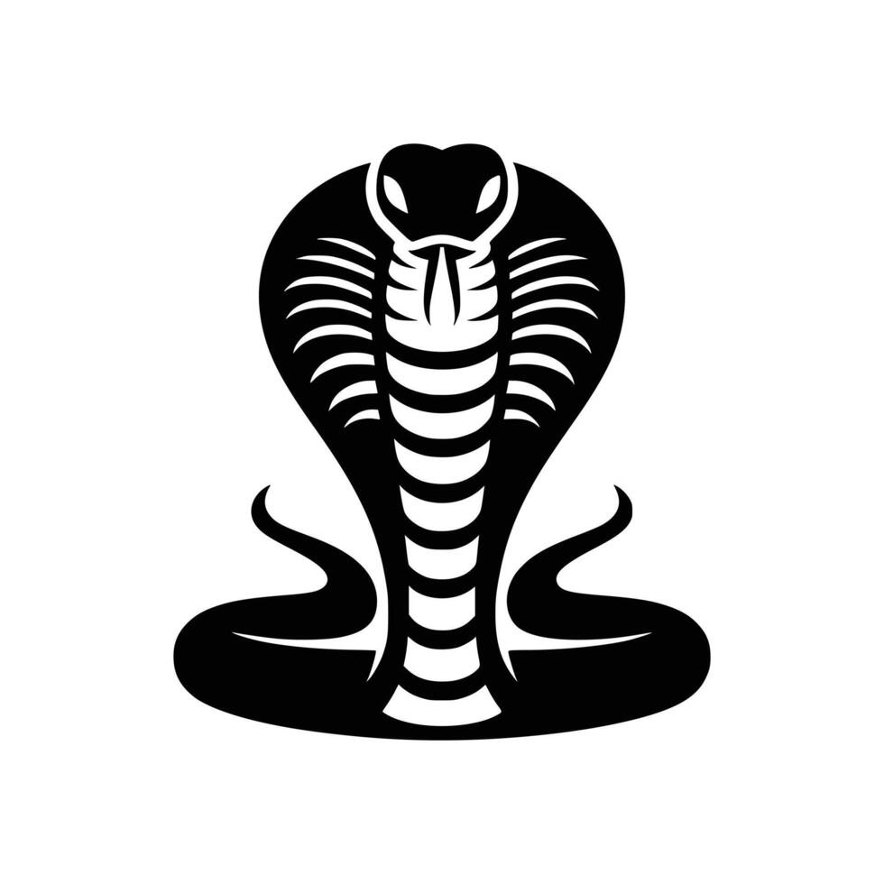 majestueus koning cobra logo ontwerp illustratie voor bedrijf, sport, en mascotte vector