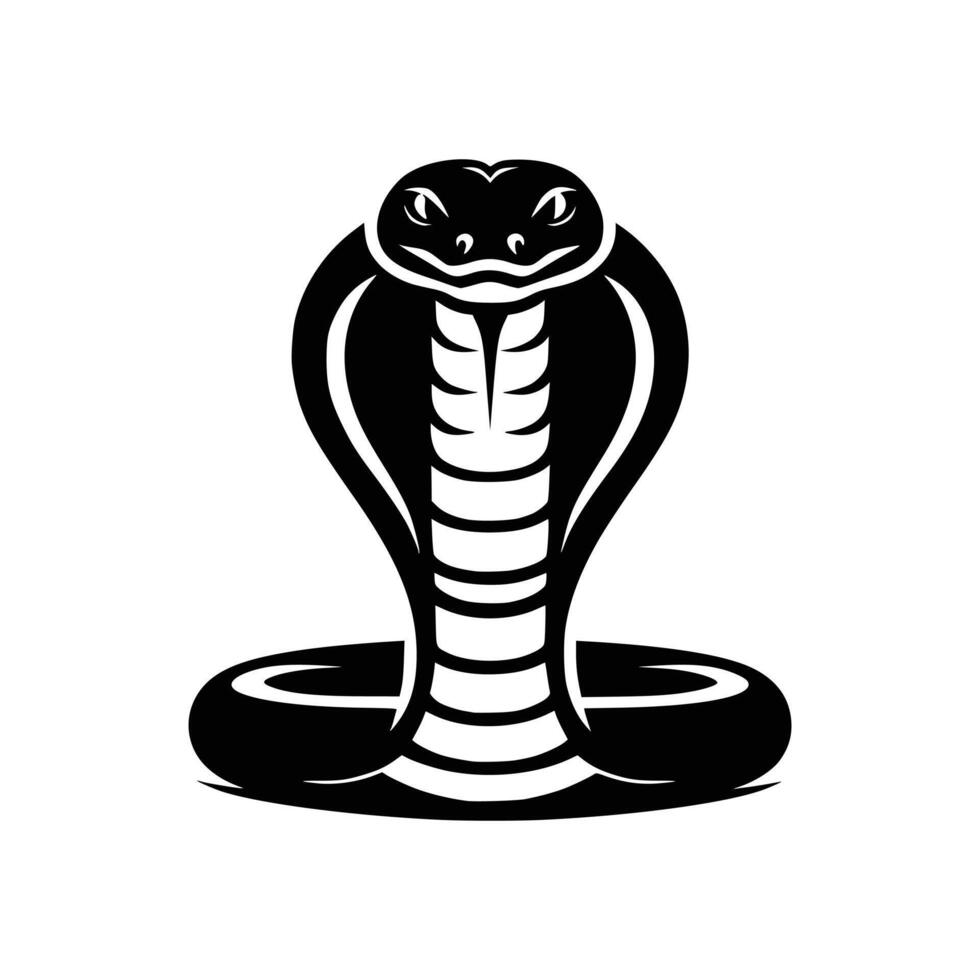 zwart koning cobra logo ontwerp illustratie vector