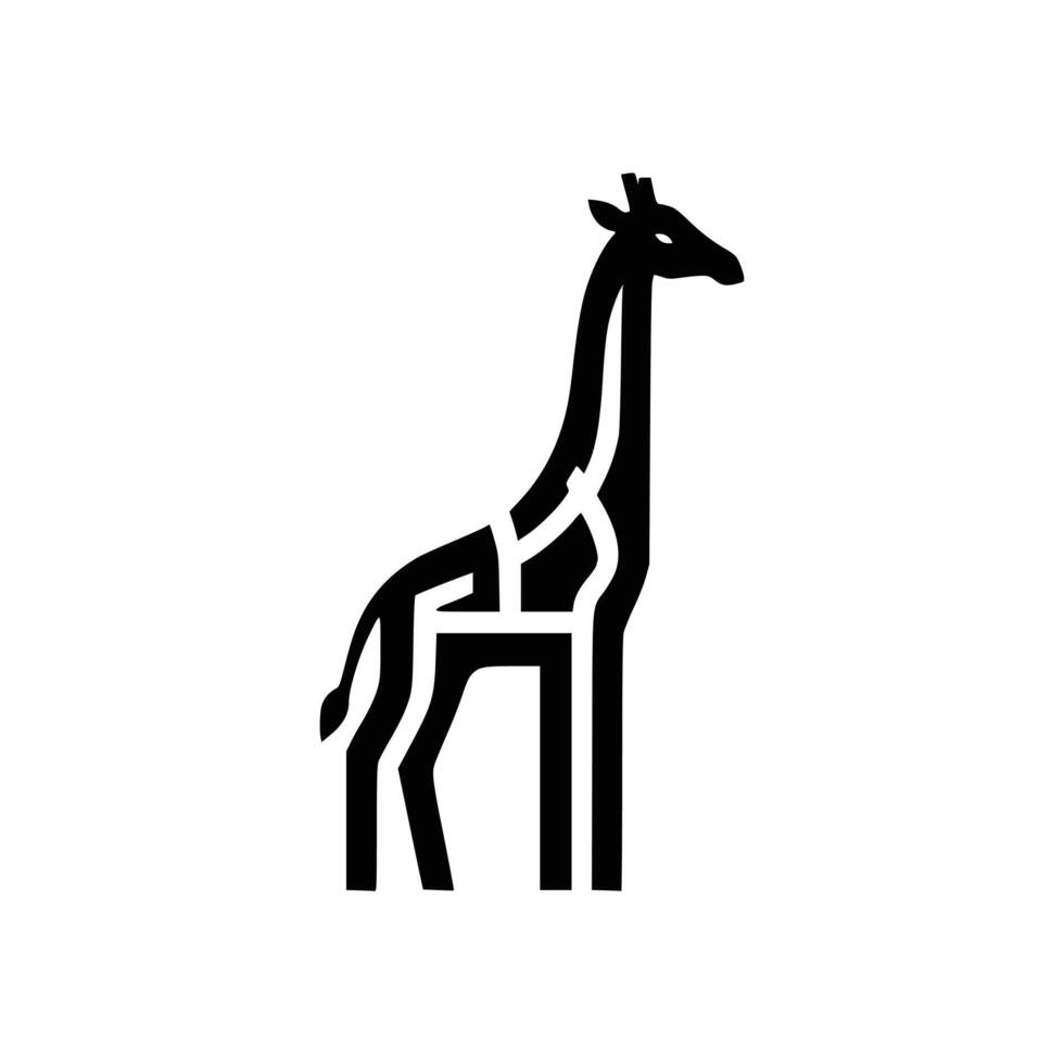 silhouet van een giraffe vector logo icoon illustratie