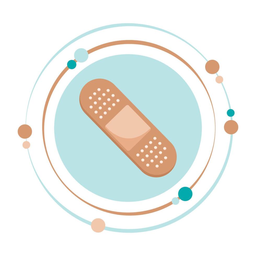 tekenfilm Zelfklevend verband band steun grafisch icoon symbool vector