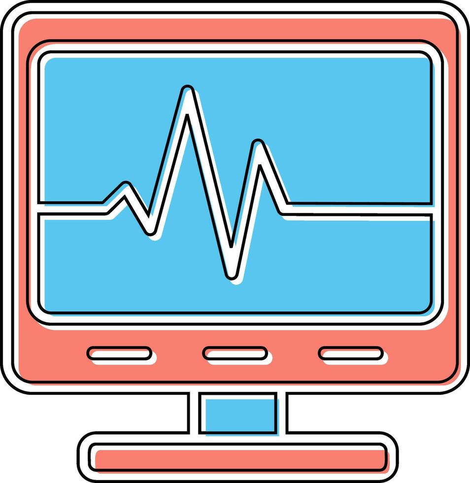 ecg lezing vector icoon