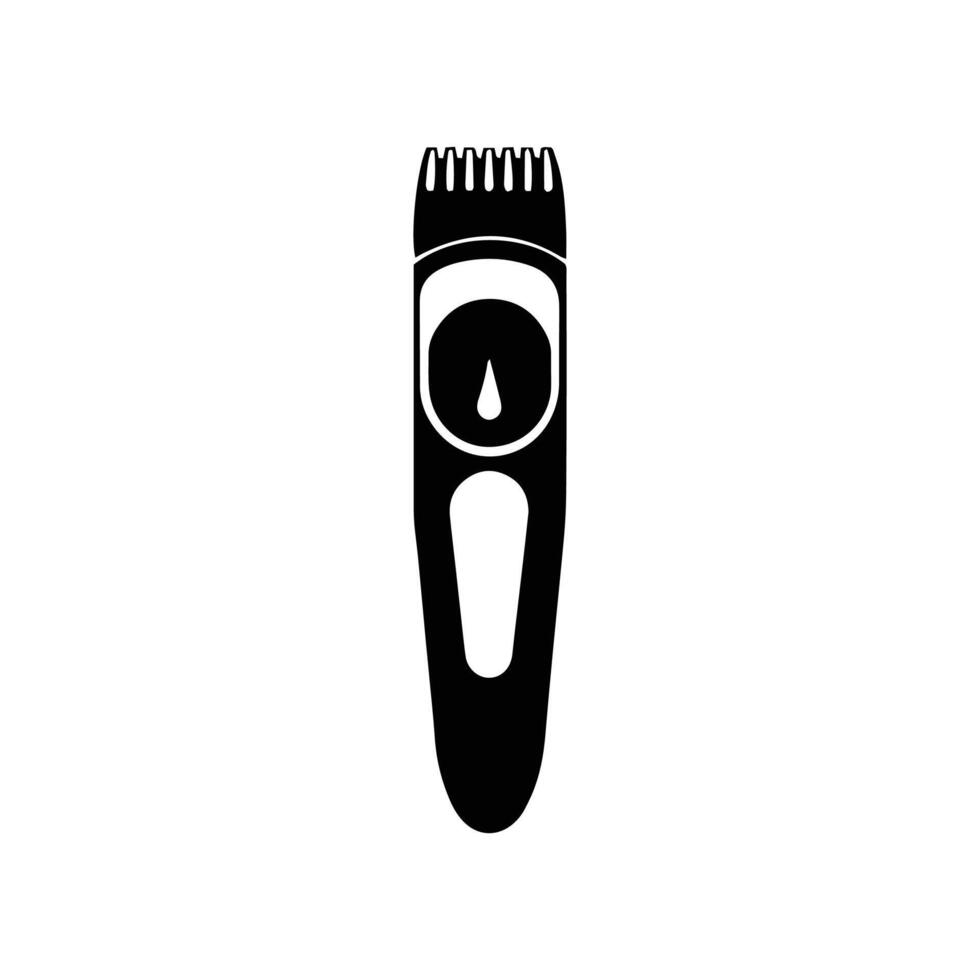 logo trimmer icoon vector machine silhouet kapper winkel trimmer ontwerp sjabloon Aan wit achtergrond