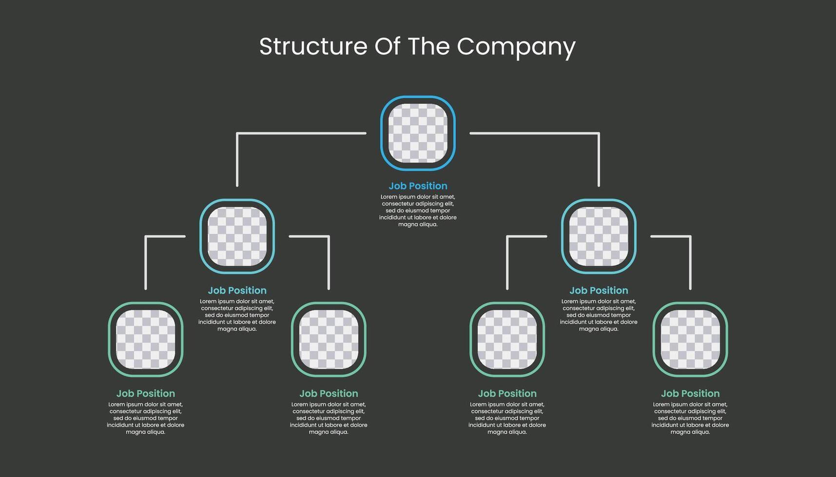 zakelijke organisatorisch structuur tabel infografisch. vector