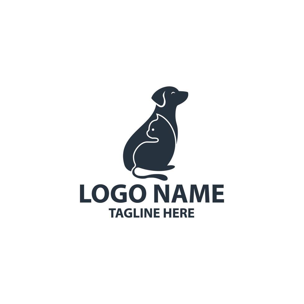 huisdier kat hond logo ontwerp vector