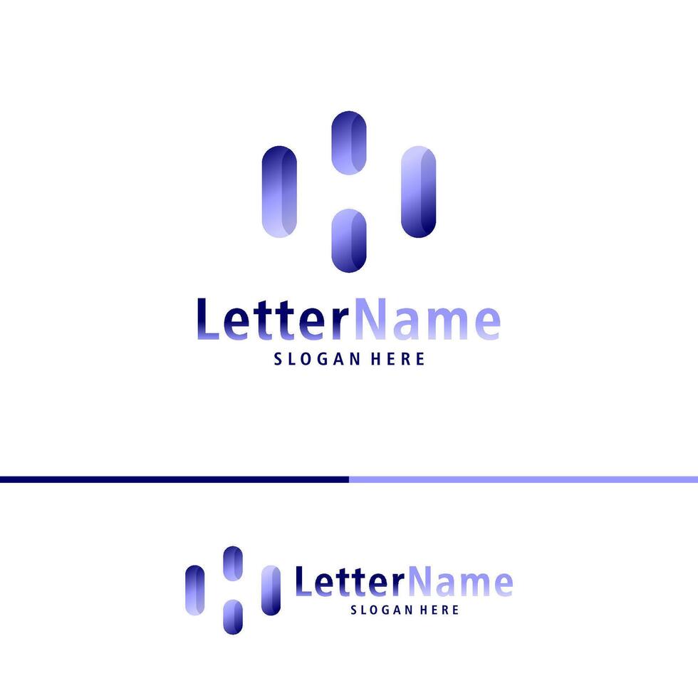 modern brief h logo ontwerp vector. creatief h logo concepten sjabloon vector