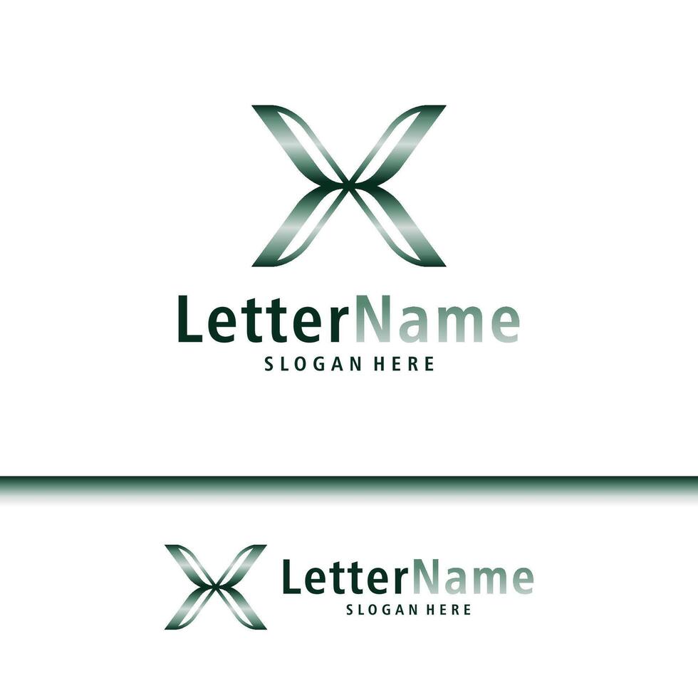 modern brief X logo ontwerp vector. creatief X logo concepten sjabloon vector