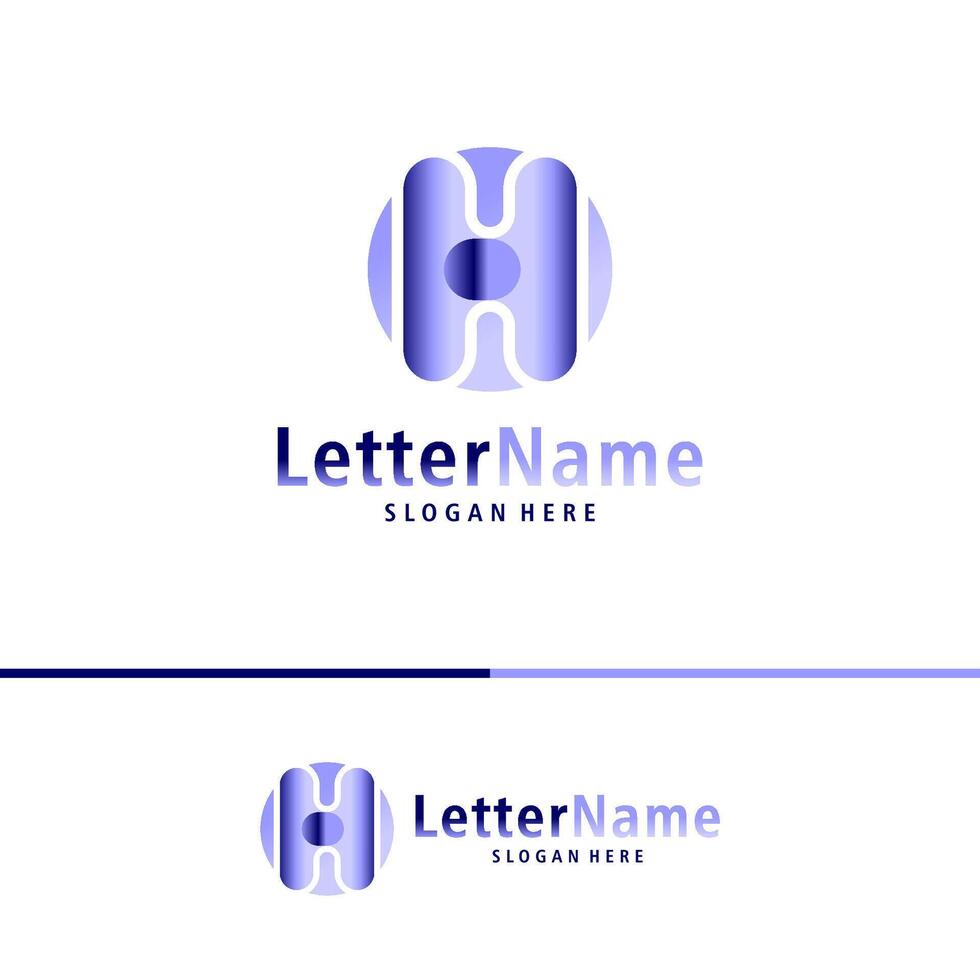 modern brief h logo ontwerp vector. creatief h logo concepten sjabloon vector