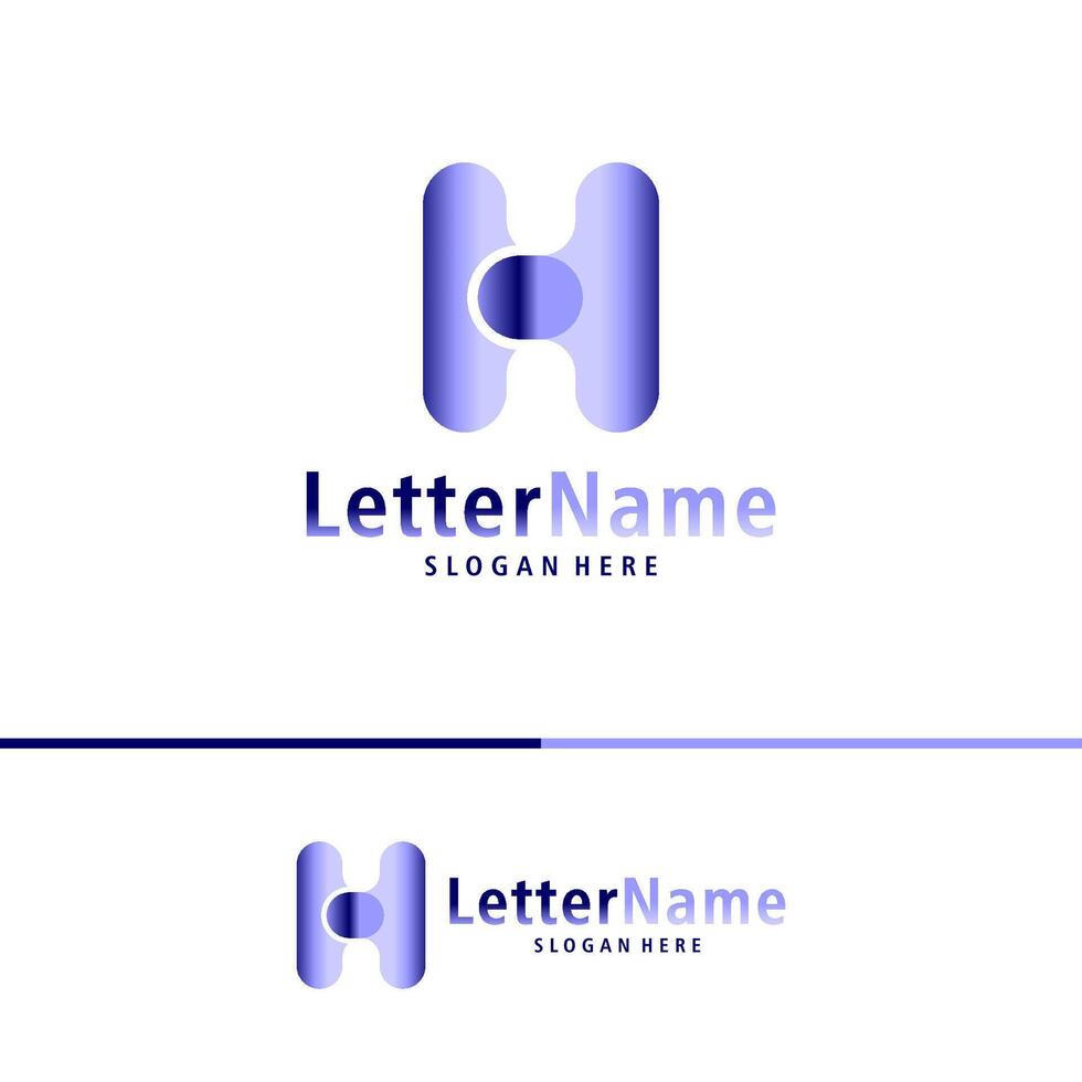 modern brief h logo ontwerp vector. creatief h logo concepten sjabloon vector