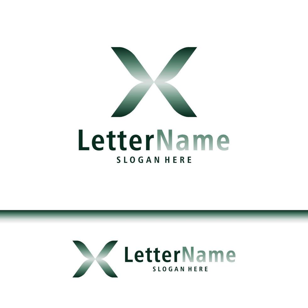 modern brief X logo ontwerp vector. creatief X logo concepten sjabloon vector