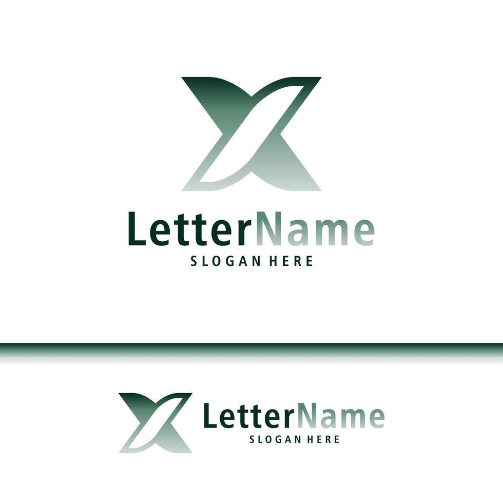 modern brief X logo ontwerp vector. creatief X logo concepten sjabloon vector