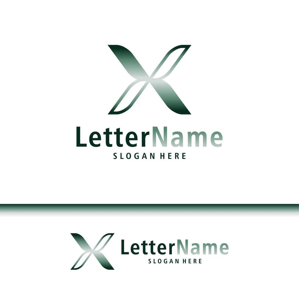 modern brief X logo ontwerp vector. creatief X logo concepten sjabloon vector