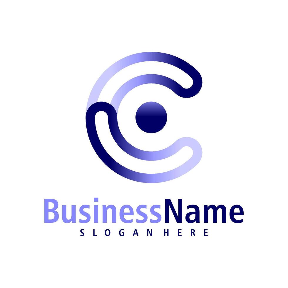 brief c logo ontwerp vector. creatief eerste c logo concepten sjabloon vector