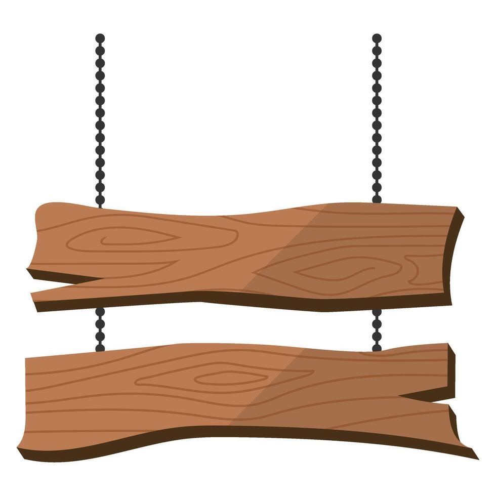hangende houten plank vector