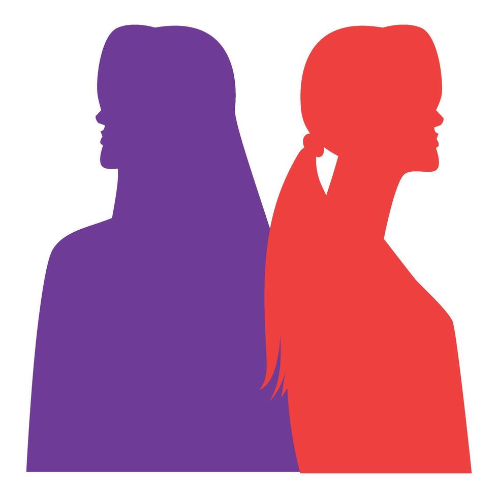 Internationale vrouwen dag silhouet vector