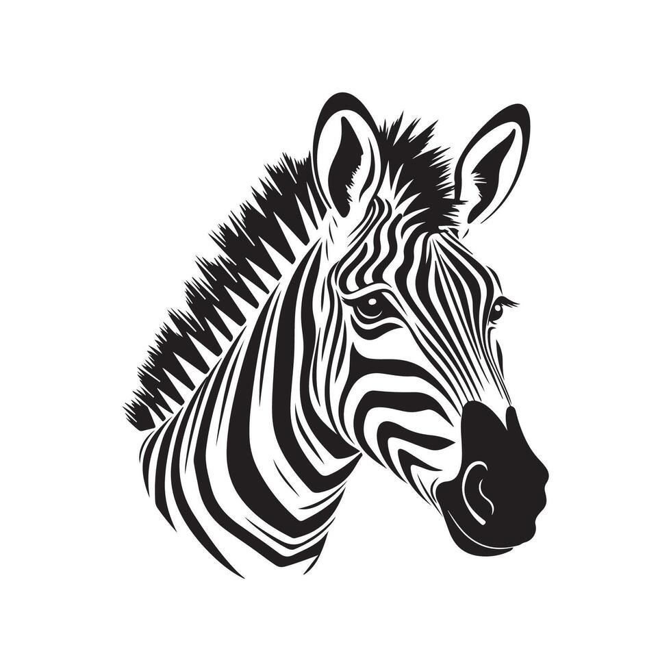 zebra hoofd vector kunst, pictogrammen, en grafiek