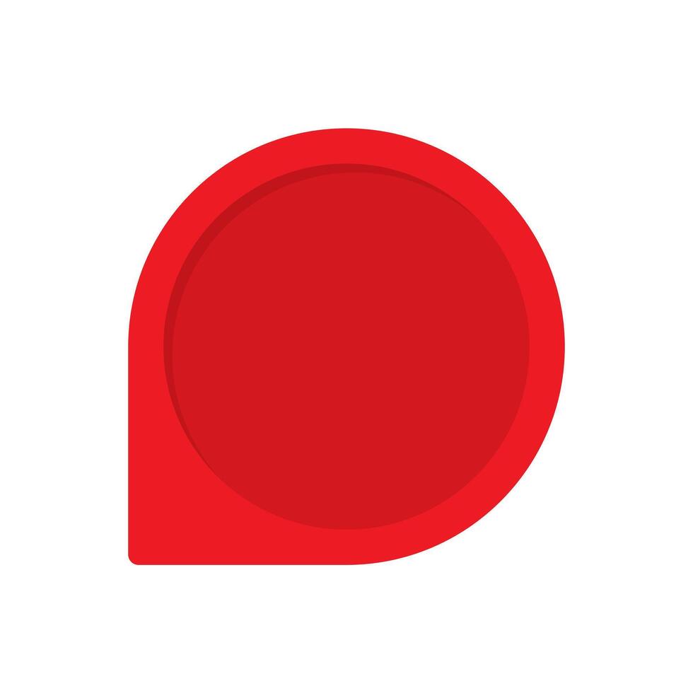 blanco rood toespraak bubbel icoon. vector illustratie.