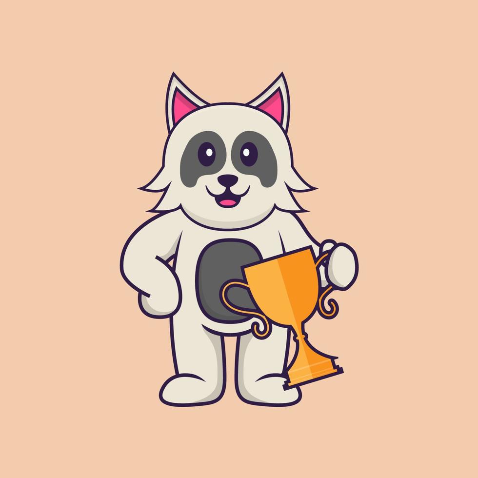 schattige hond cartoon karakter vectorillustratie. vector