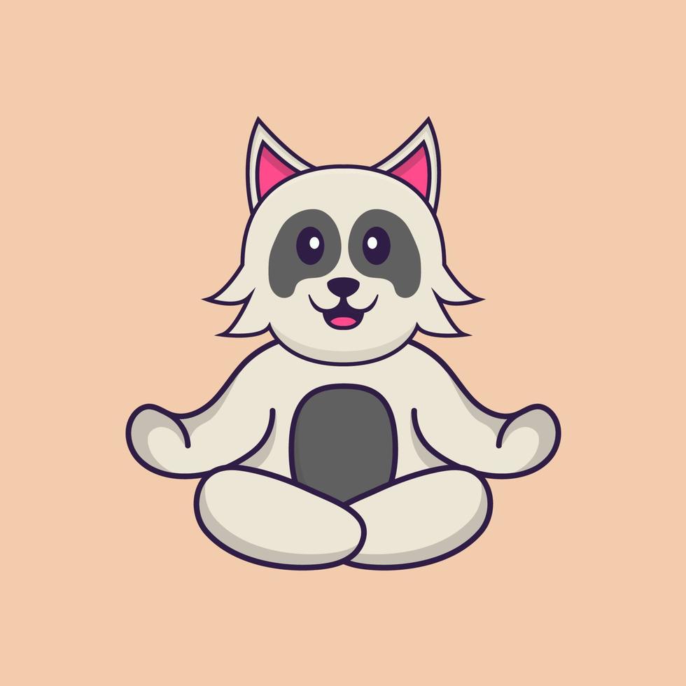 schattige hond cartoon karakter vectorillustratie. vector