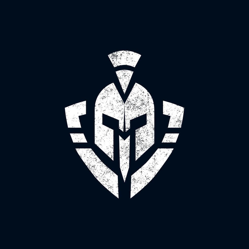 krijger spartaans logo ontwerp vector