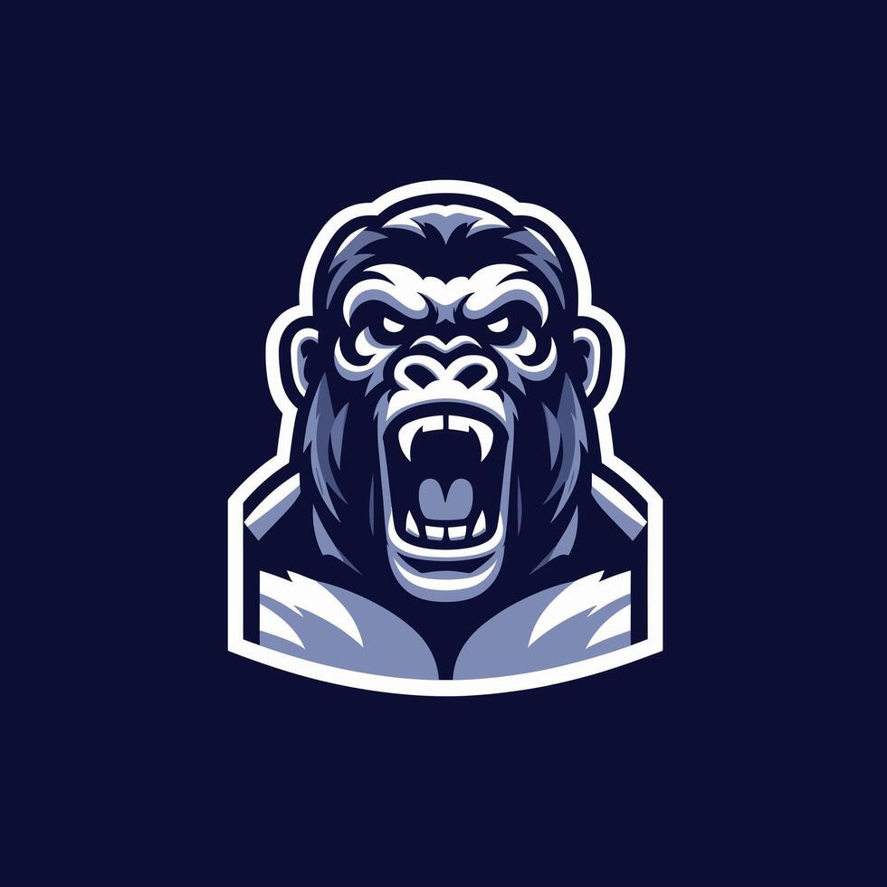 modern, koel gorilla esport logo ontwerp vector