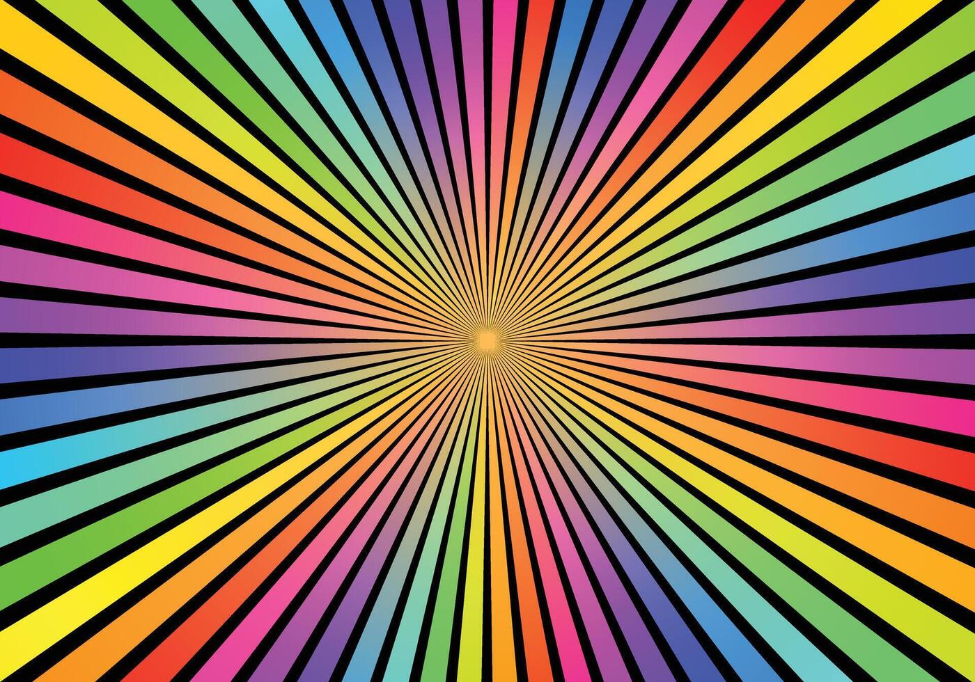 zonnestraal regenboog kleur vector illustratie voor achtergrond ontwerp.