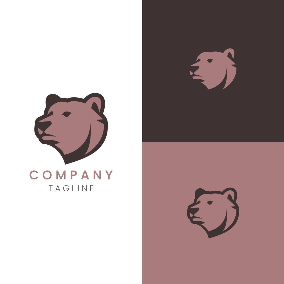 grizzly beer hoofd logo mascotte vector