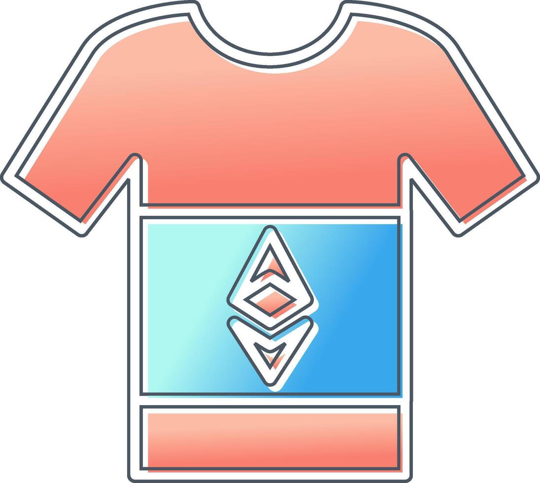 ethereum t-shirt vector icoon