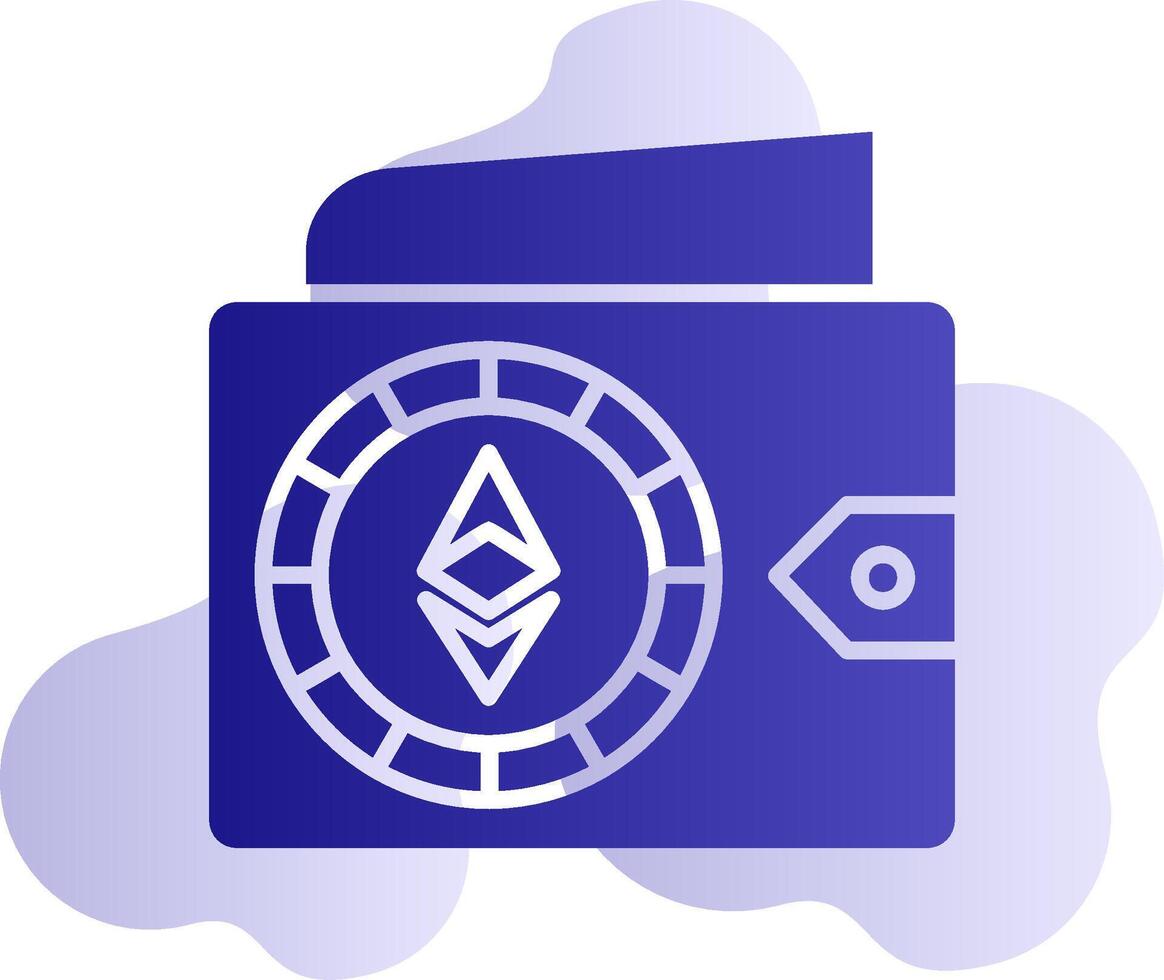 ethereum portemonnee vector icoon