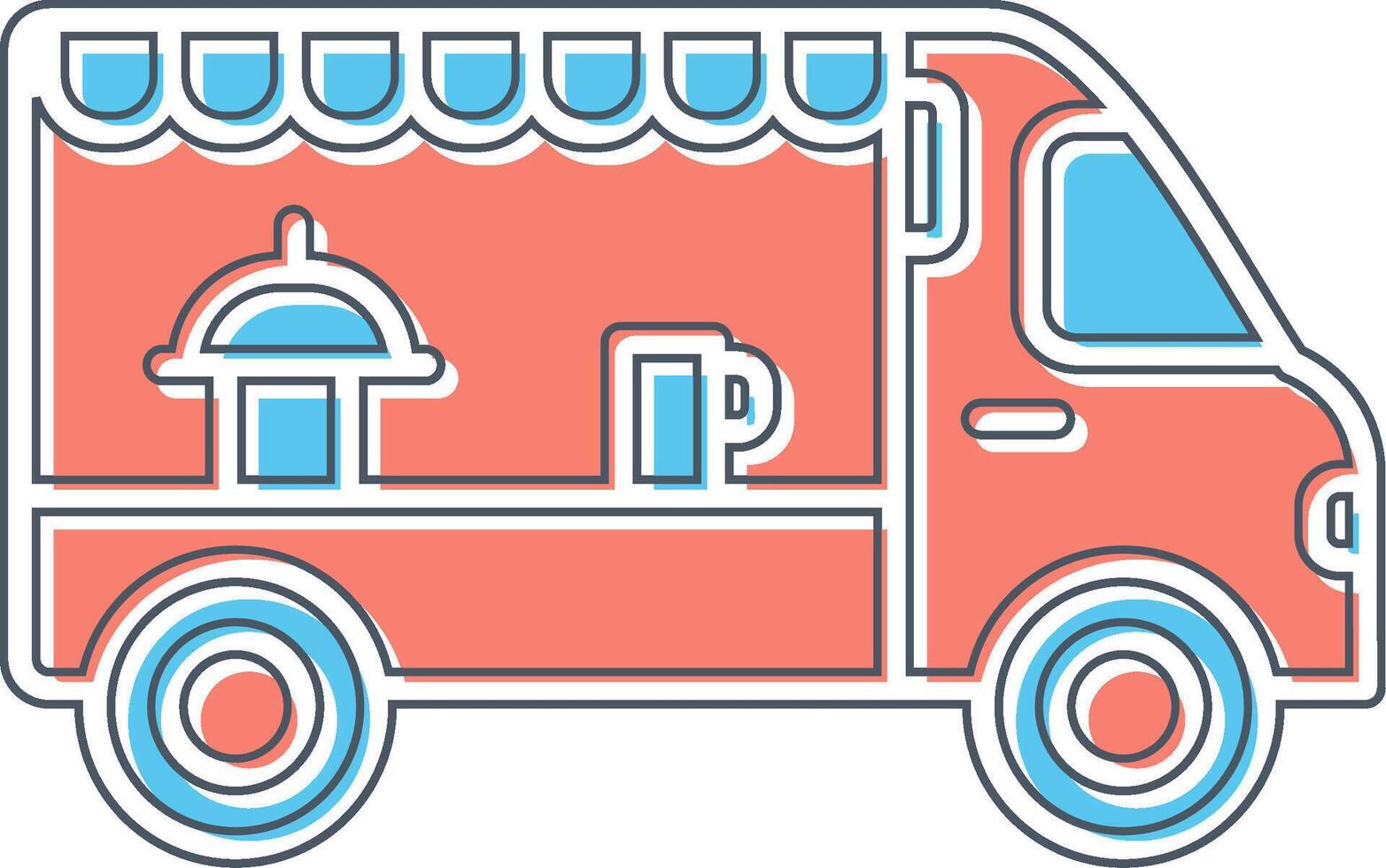 voedsel vrachtwagen vector pictogram
