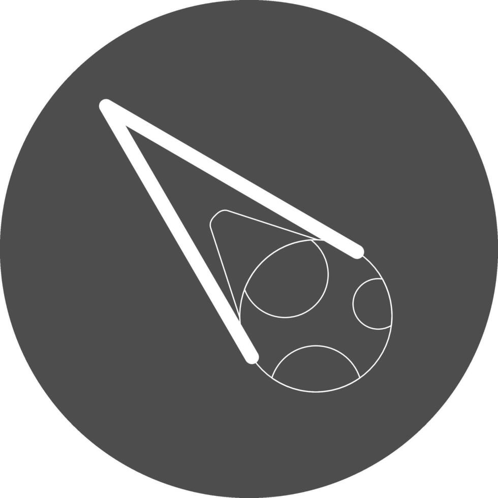 meteoriet creatief icoon ontwerp vector