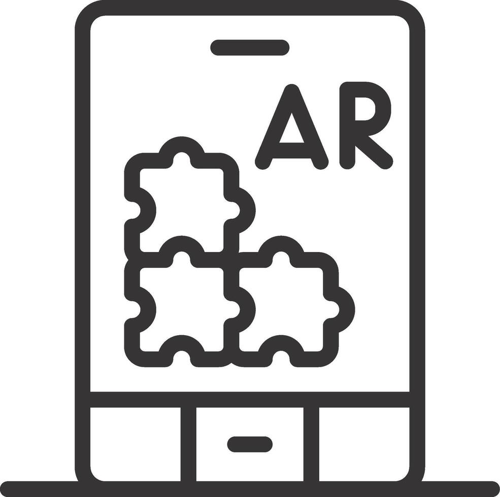 ar puzzel creatief icoon ontwerp vector