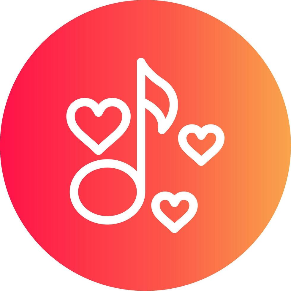 liefde lied creatief icoon ontwerp vector