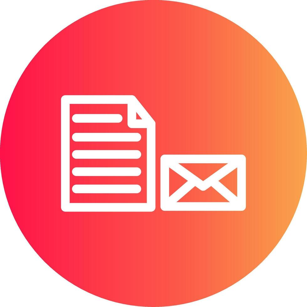 mail document creatief icoon ontwerp vector