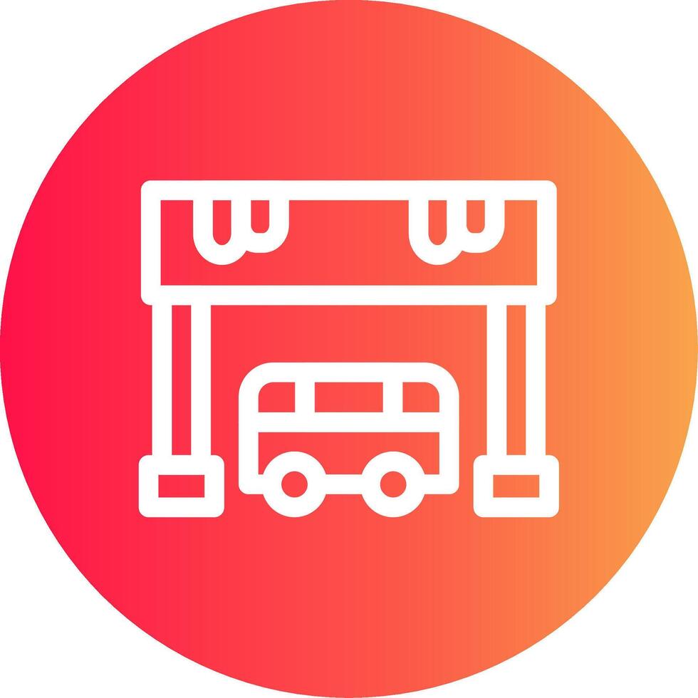 bus hou op creatief icoon ontwerp vector