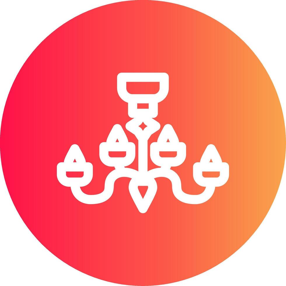 kroonluchter creatief icoon ontwerp vector
