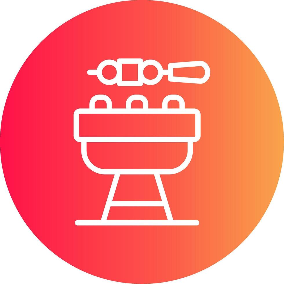 bbq creatief icoon ontwerp vector