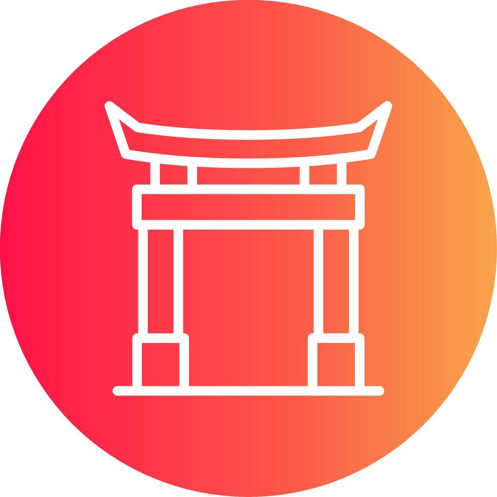 torii poort creatief icoon ontwerp vector