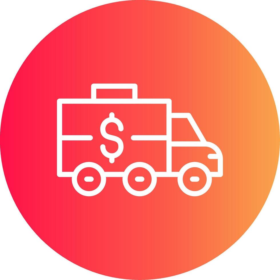 bank vrachtauto creatief icoon ontwerp vector