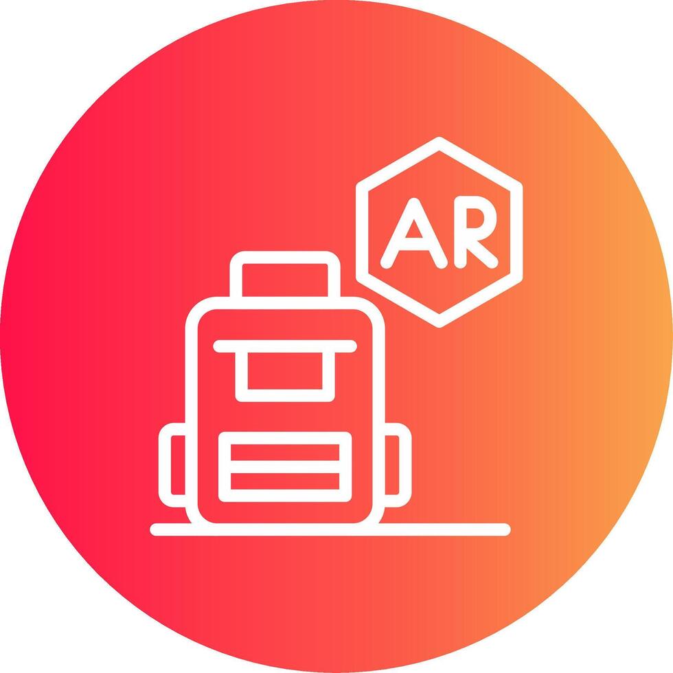 ar rugzak creatief icoon ontwerp vector