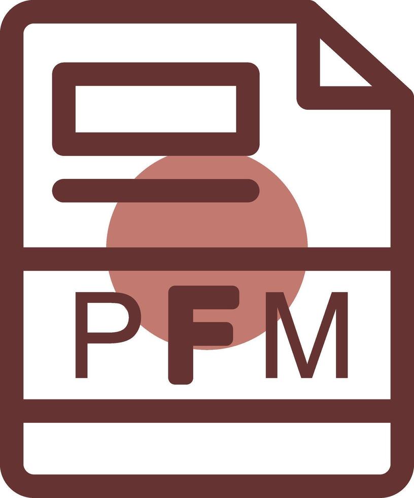 pfm creatief icoon ontwerp vector