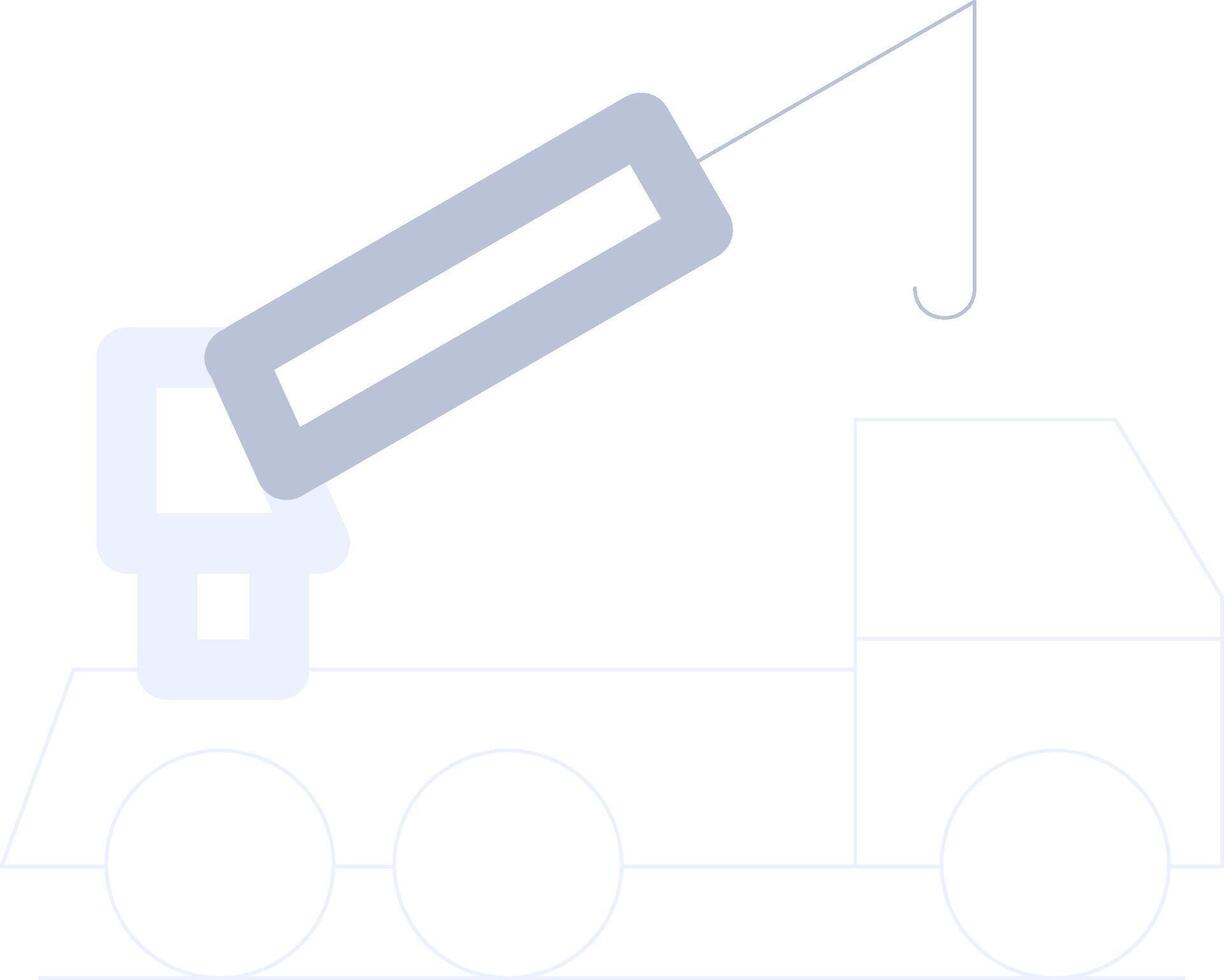 kraan vrachtauto creatief icoon ontwerp vector