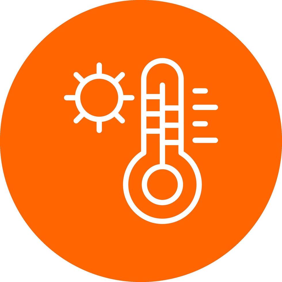 heet temperatuur creatief icoon ontwerp vector