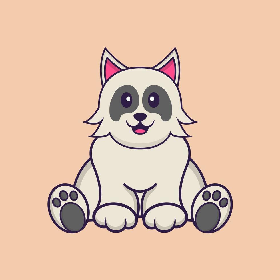 schattige hond cartoon karakter vectorillustratie. vector