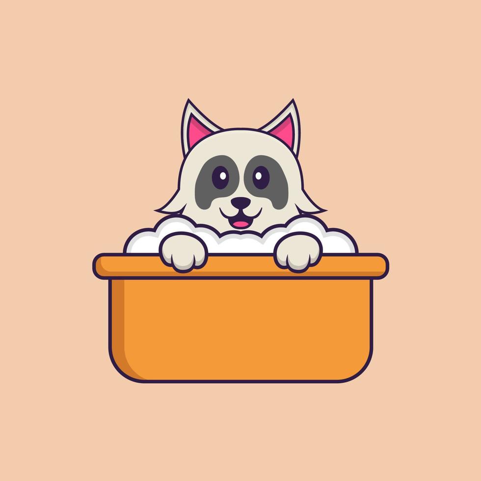 schattige hond cartoon karakter vectorillustratie. vector